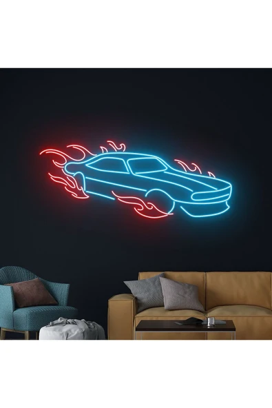 Araba Figürlü Neon Tabela ürün görseli 1