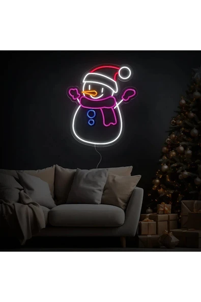 Kardan Adam Figürlü Neon Tabela ürün görseli 1