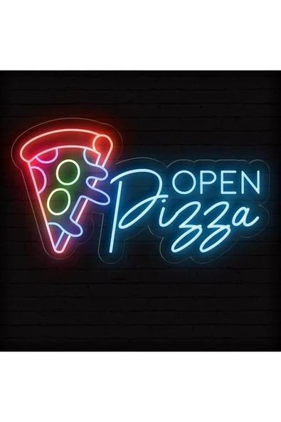OPEN Pizza Yazılı Neon Tabela ürün görseli 1