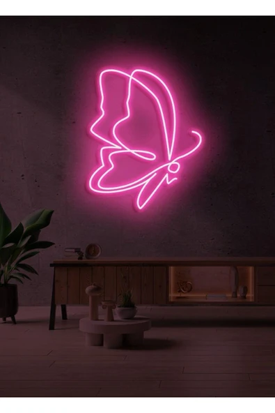 Kelebek Figürlü Neon Tabela ürün görseli 1