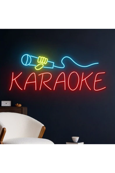 KARAOKE Yazılı ve Şekilli Neon Tabela ürün görseli 1