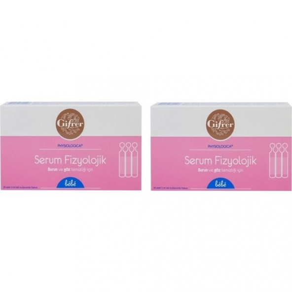 Gifrer Serum Fizyolojik 5 ml 20 Flakon 2 adet ürün görseli 1