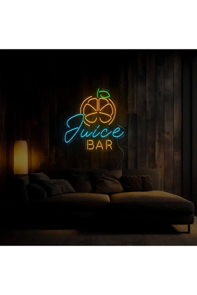 Juice BAR Yazılı ve Şekilli Neon Tabela - Resim 2