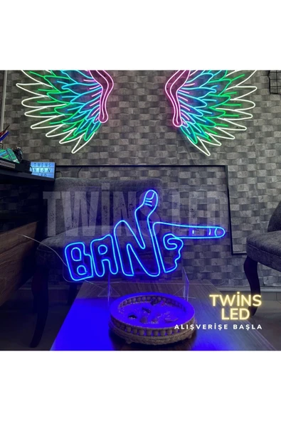 BANG Yazılı ve Şekilli Neon Tabela - Resim 2