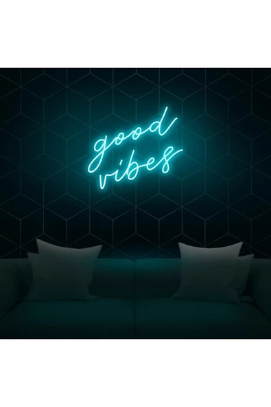 Good Vibes Yazılı Neon Tabela ürün görseli 1