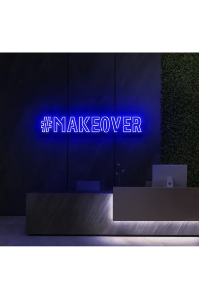 #MAKEOVER Yazılı Neon Tabela ürün görseli 1