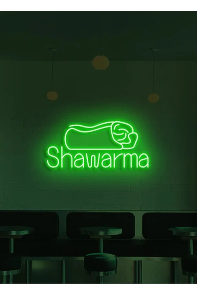 Shawarma Yazılı ve Şekilli Neon Tabela ürün görseli 1