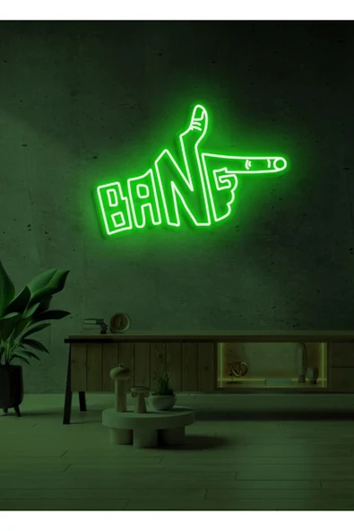 BANG Yazılı ve Şekilli Neon Tabela ürün görseli 1