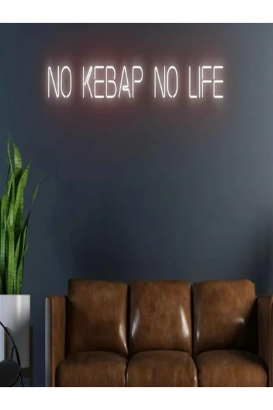 NO KEBAP NO LIFE Yazılı Neon Tabela ürün görseli 1