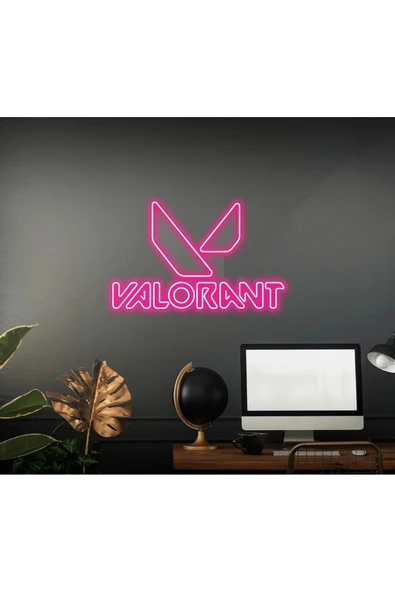 VALORANT Yazılı ve Şekilli Neon Tabela ürün görseli 1