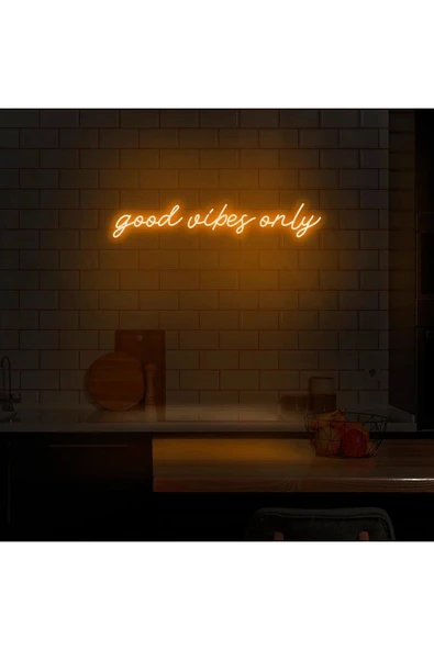 good vibes only Yazılı Neon Tabela ürün görseli 1