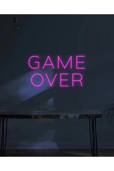 GAME OVER Yazılı Neon Tabela ürün görseli 1
