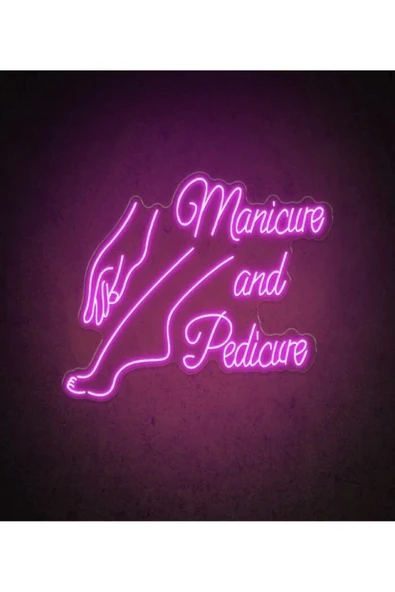 Manicure and Pedicure Yazılı ve Şekilli Neon Tabela ürün görseli 1