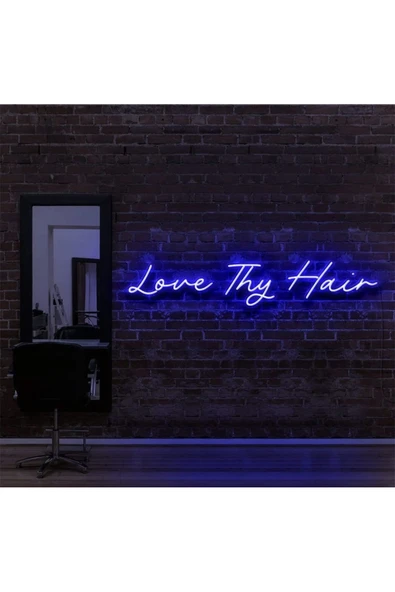 Love Thy Hair Yazılı Neon Tabela ürün görseli 1