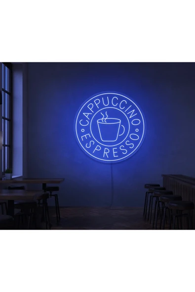 CAPPUCCINO ESPRESSO Yazılı Ve Şekilli Neon Tabela ürün görseli 1