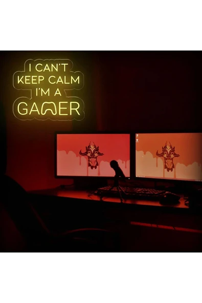 I CAN'T KEEP CALM I'M A GAMER Yazılı Neon Tabela ürün görseli 1