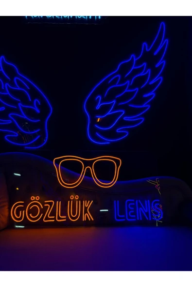 GÖZLÜK-LENS Yazılı ve Şekilli Neon Tabela ürün görseli 1