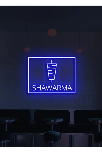 SHAWARMA Yazılı ve Şekilli Neon Tabela ürün görseli 1
