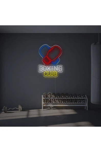 BOXING CLUB Yazılı ve Şekilli Neon Tabela ürün görseli 1