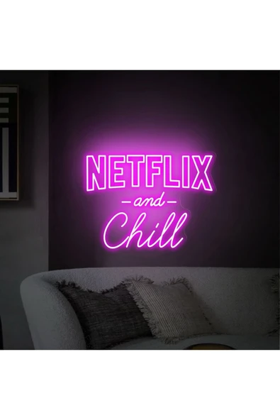 NETFLIX and Chill Yazılı Neon Tabela ürün görseli 1