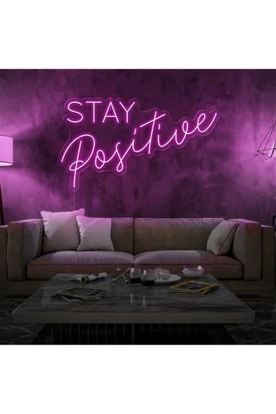 STAY Positive Yazılı Neon Tabela ürün görseli 1