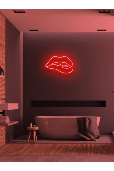 Dudak Figürlü Neon Tabela ürün görseli 1