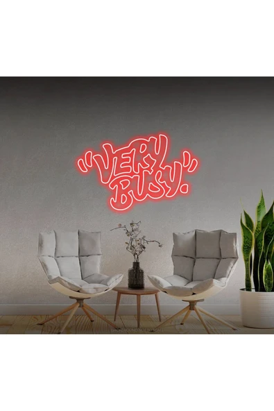 "VERY BUSY" Yazılı Neon Tabela ürün görseli 1
