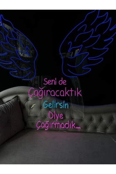 Seni De Çağıracaktık Gelirsin Diye Çağırmadık... Yazılı Neon Tabela ürün görseli 1