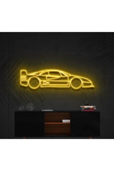 Rent A Carlara Özel Araba Figürlü Neon Tabela ürün görseli 1