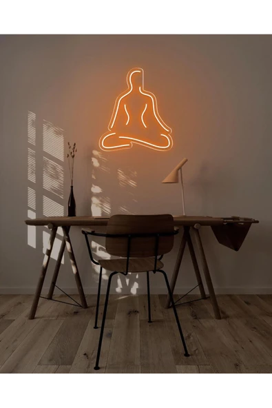 Yoga Yapan İnsan Figürlü Neon Tabela ürün görseli 1