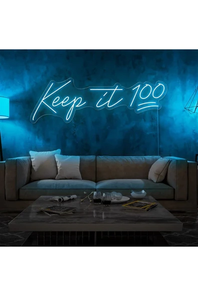 Keep it 100 Yazılı Neon Tabela ürün görseli 1
