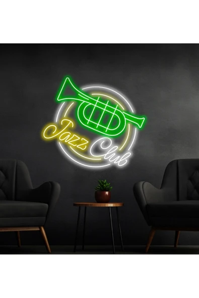 Jazz Club Yazılı ve Şekilli Neon Tabela ürün görseli 1