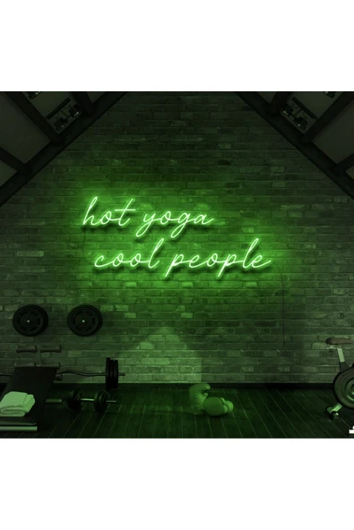 Hot Yoga Cool People Yazılı Neon Tabela ürün görseli 1