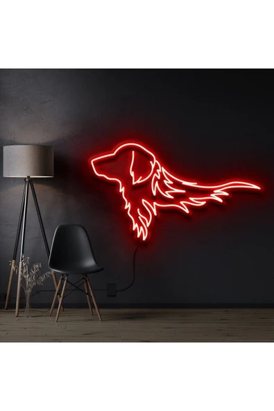 Golden Retriever Figürlü Neon Tabela ürün görseli 1
