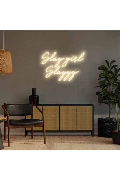 Slay girl Slayyy Yazılı Neon Tabela ürün görseli 1