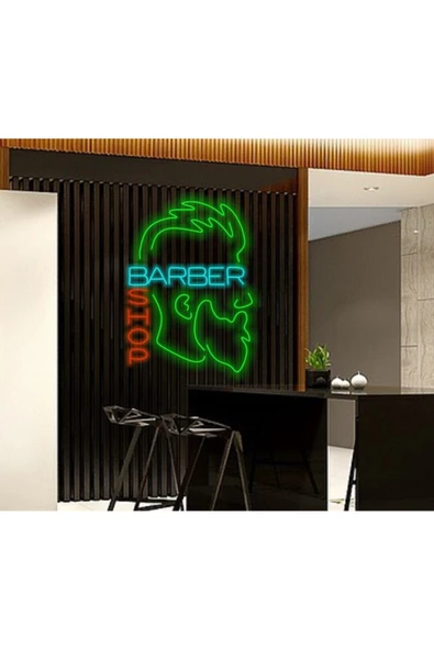 BARBER SHOP Yazılı ve Şekilli Neon Tabela ürün görseli 1