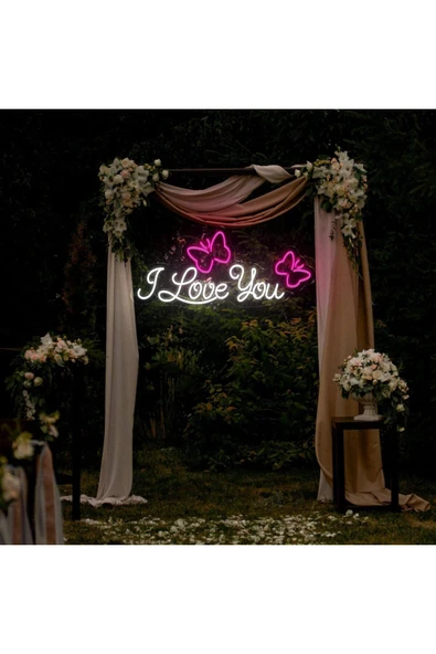 I Love You Yazılı Neon Tabela ürün görseli 1