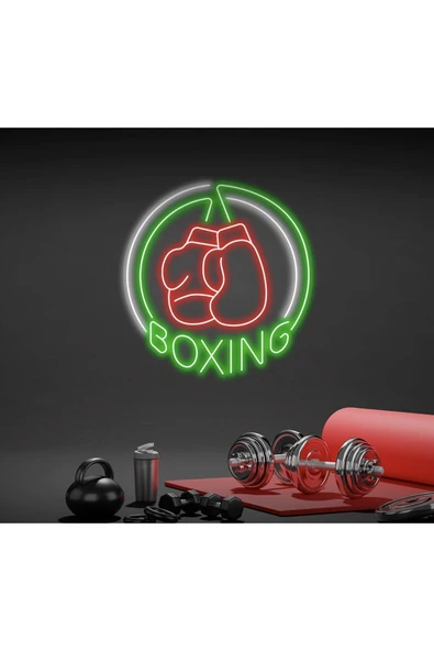 BOXING Yazılı ve Boks Eldiveni Figürlü Neon Tabela ürün görseli 1