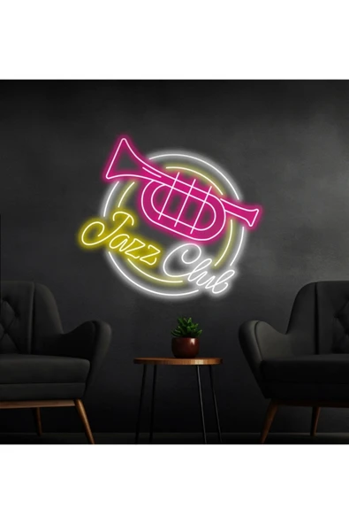 Jazz Club Yazılı ve Şekilli Neon Tabela ürün görseli 1