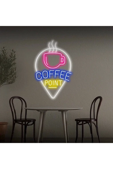 COFFEE POINT Yazılı ve Şekilli Neon Tabela ürün görseli 1