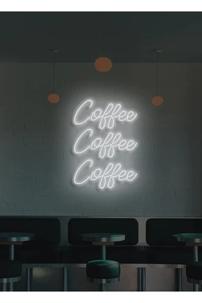Coffee Coffee Coffee Yazılı Neon Tabela ürün görseli 1