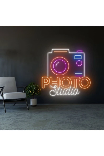 PHOTO Studio Yazılı ve Şekilli Neon Tabela ürün görseli 1
