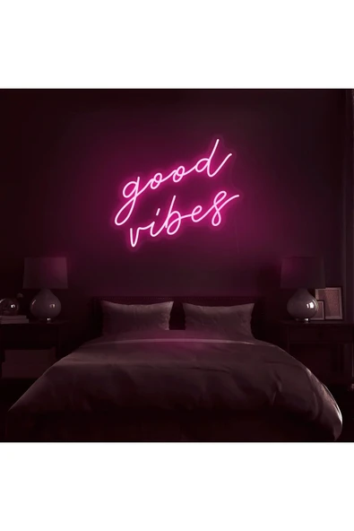 Good Vibes Yazılı Neon Tabela ürün görseli 1
