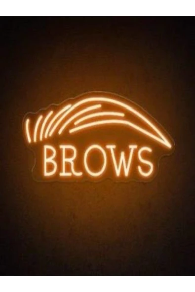 BROWS Yazılı Kaş Figürlü Neon Tabela ürün görseli 1