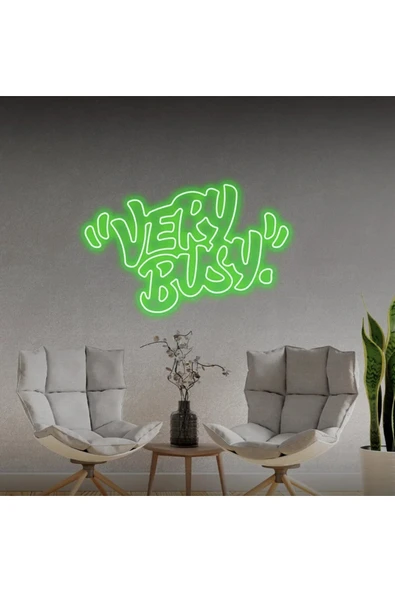 "VERY BUSY" Yazılı Neon Tabela ürün görseli 1