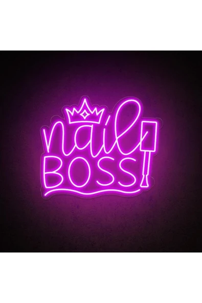 Nail BOSS Yazılı Neon Tabela ürün görseli 1