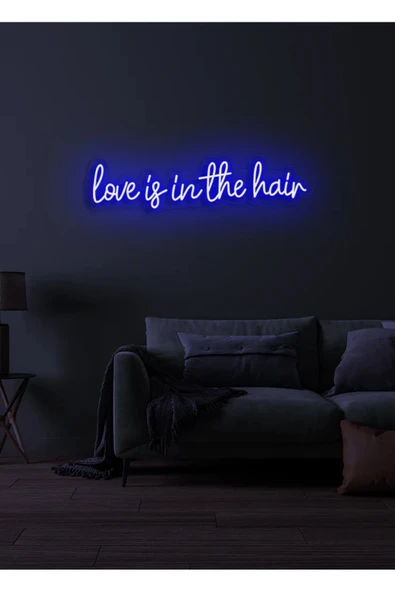 Love is in the hair Yazılı Neon Tabela ürün görseli 1