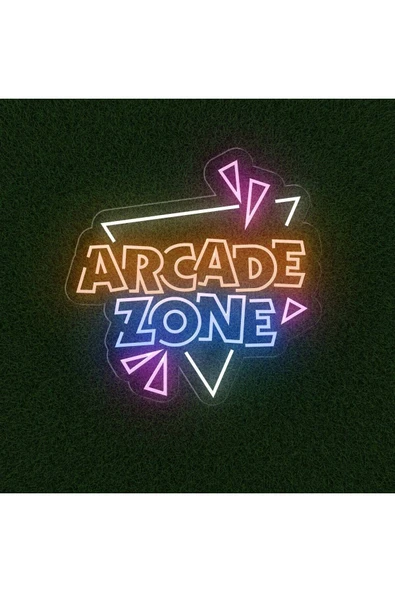 ARCADE ZONE Yazılı ve Şekilli Neon Tabela - Resim 2