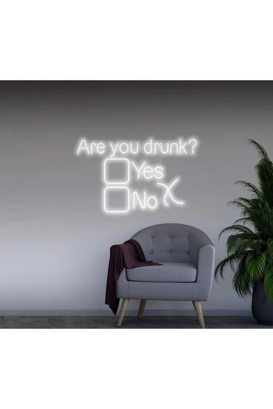 Are you drunk? Yazılı ve Şekilli Neon Tabela ürün görseli 1