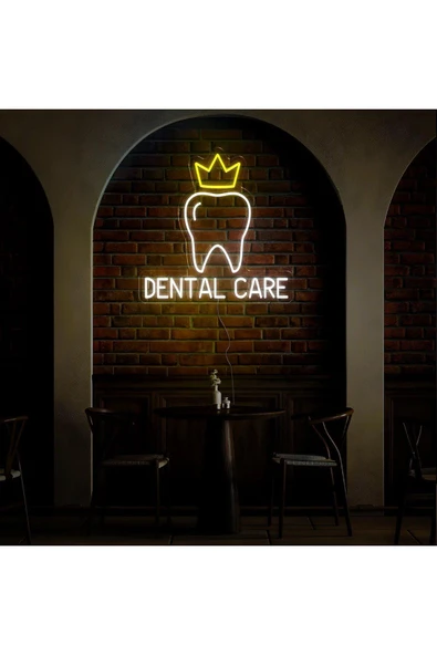 DENTAL CARE Yazılı ve Şekilli Neon Tabela ürün görseli 1